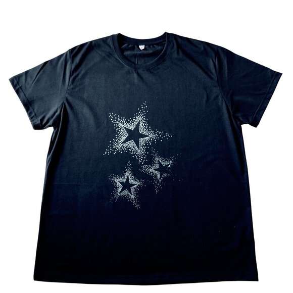 Theater Star Graphic T Shirt Size 2XL Black Cotton Short Sleeve Top - Picture 3 of 9